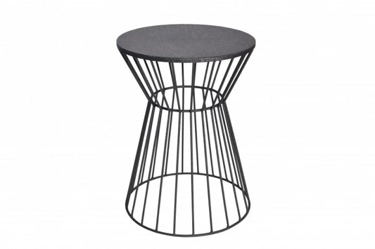 Masuta laterala Rotunda din Metal Negru D33xH45cm Variation