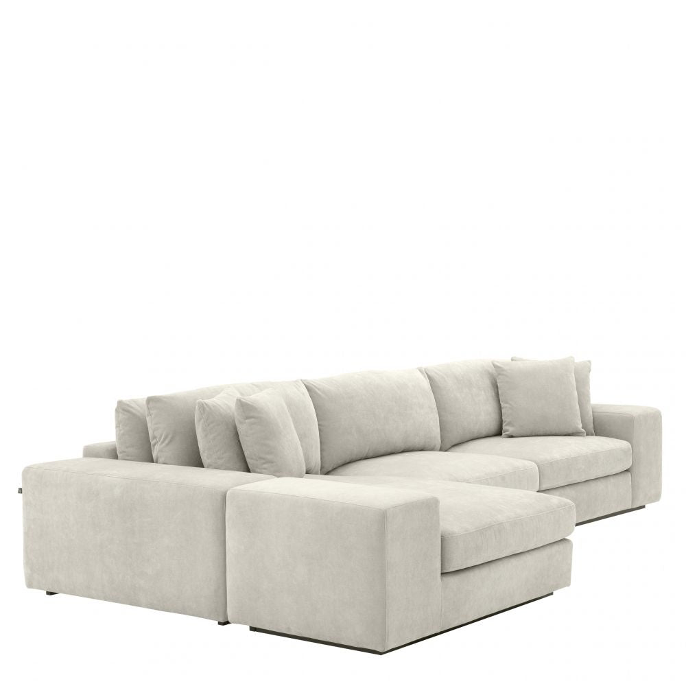 Coltar modular Vista Grande Eichholtz din Stofa Clarck Bej nisip L380cm