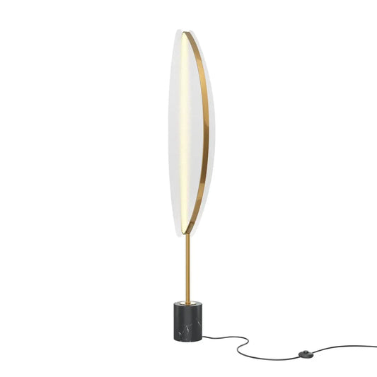 Lampa podea din Aluminiu Alama si Acrilic Transparent H158xL33cm Breeze