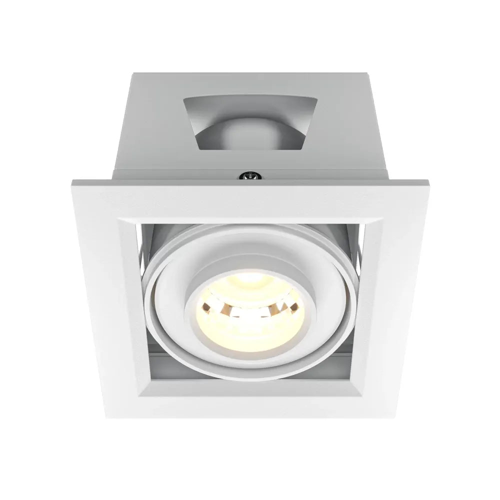 Spot incastrat din Aluminiu Alb H7.5xL9.5cm 10W Metal Modern