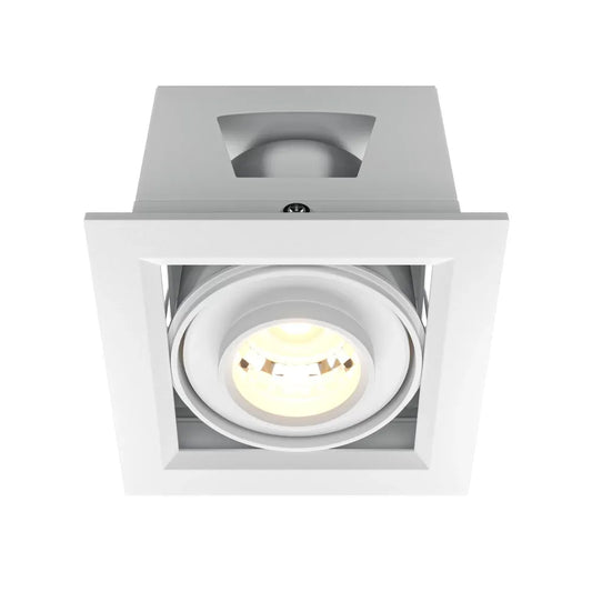 Spot incastrat din Aluminiu Alb H7.5xL9.5cm 10W Metal Modern