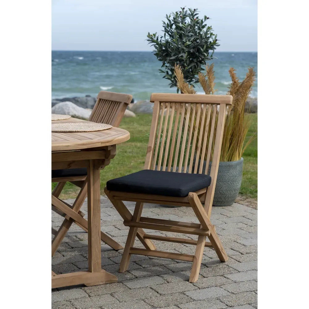 Perna de sezut pentru scaune de exterior 42x42cm din Poliester Negru Alture