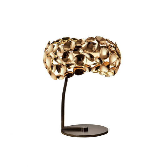 Veioza din Metal si Metal Rose gold/Negru D32xH40cm Narisa