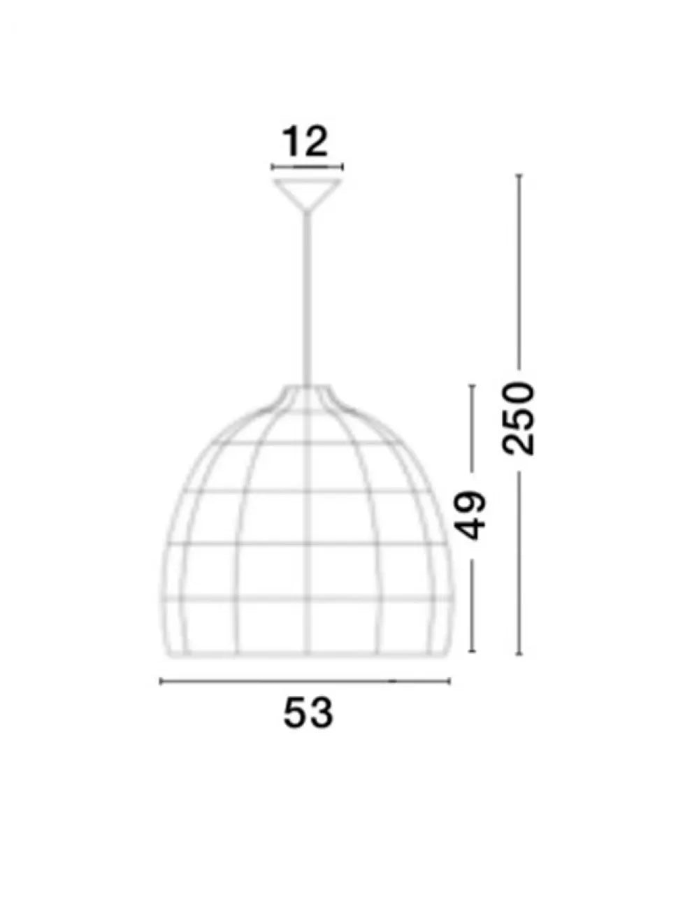 Pendul structura din Metal Negru si abajur din Ratan Negru H250xL53cm IP20 DESTIN