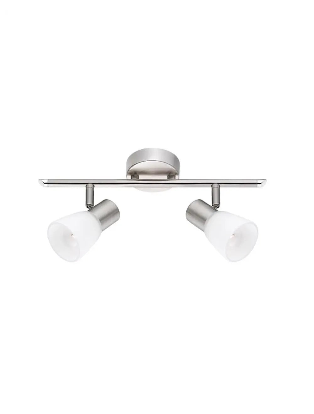 Plafoniera cu spoturi structura din Metal Argintiu si abajur din Sticla Alb H16.2xL34.2cm IP20 PUBLICO