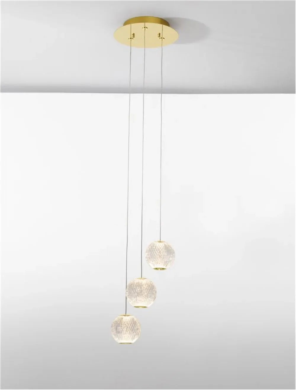 Candelabru structura din Aluminiu Auriu si abajur din Acrilic Transparent H120xL22cm IP20 16W 665lm 3200k BRILLANTE