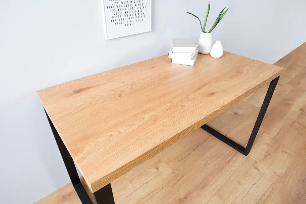 Birou din MDF Maro si Metal Negru L120xH75cm Oak