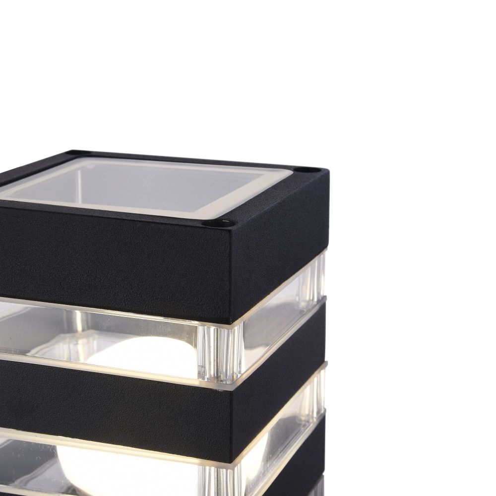 Stalp de iluminat pentru exterior din Plastic si Metal Negru L9xH61cm Linden