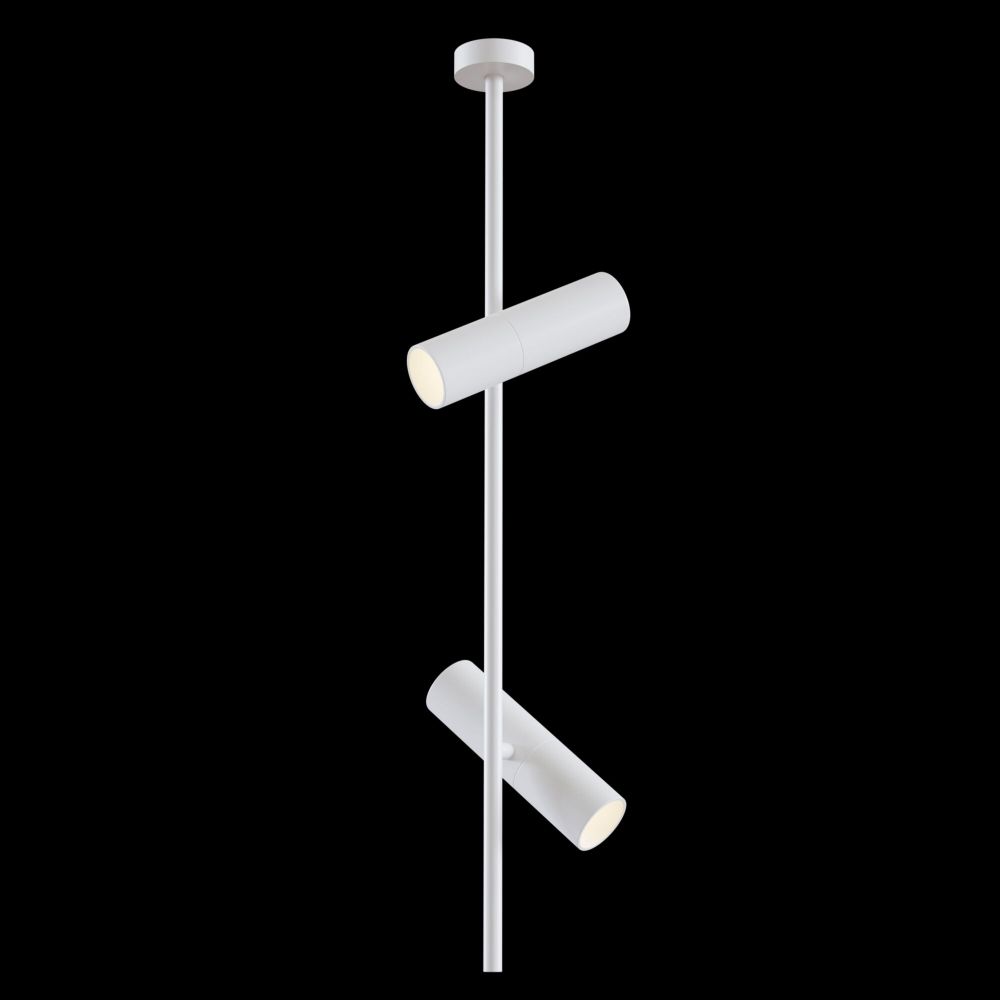 Pendul din Aluminiu Alb cu 2 becuri L20x6xH77cm Elti