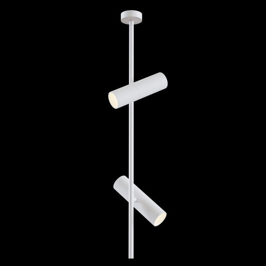 Pendul din Aluminiu Alb cu 2 becuri L20x6xH77cm Elti