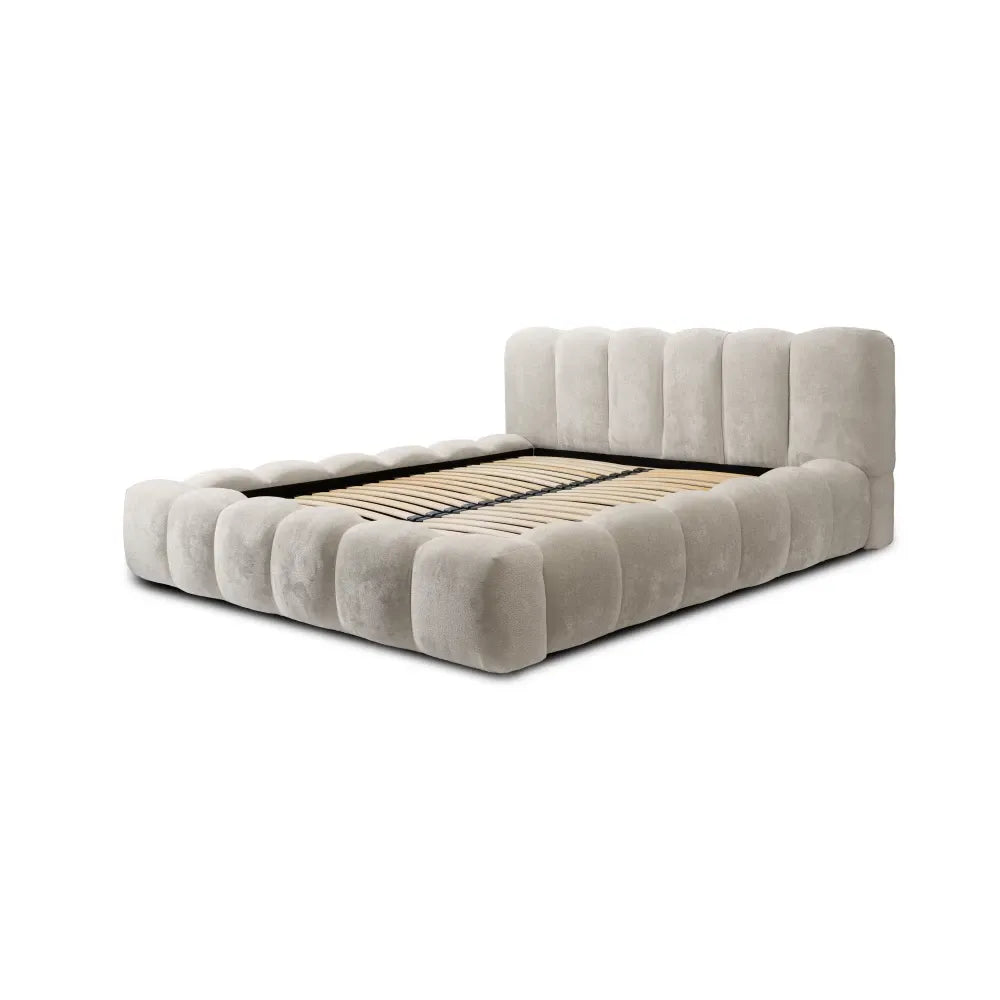 Pat 160x200cm tapitat cu Chenille Crem Dallas