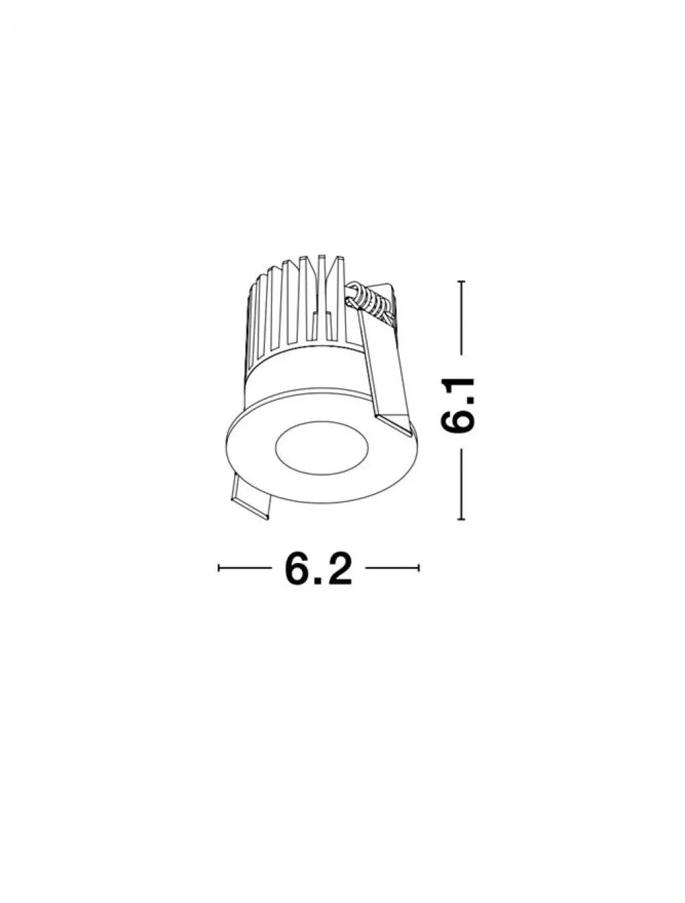 Spot incastrat din Aluminiu Alb H6.1xL6.2cm IP42 9W 542lm 3000k PETIT