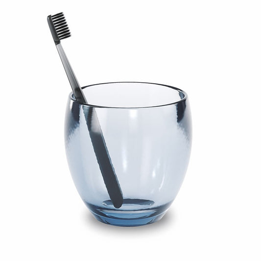 Suport periute de dinti din Acrilic Albastru Droplet D9xH10cm