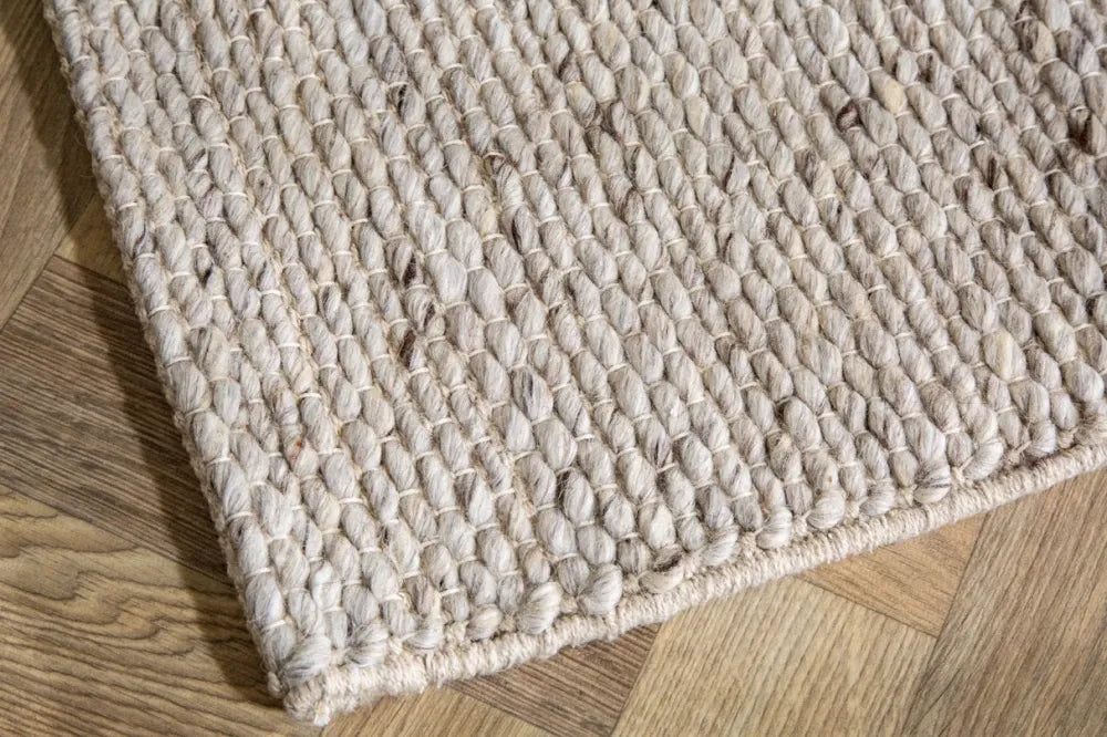 Covor din Lana/Poliester Gri L350cm Wool