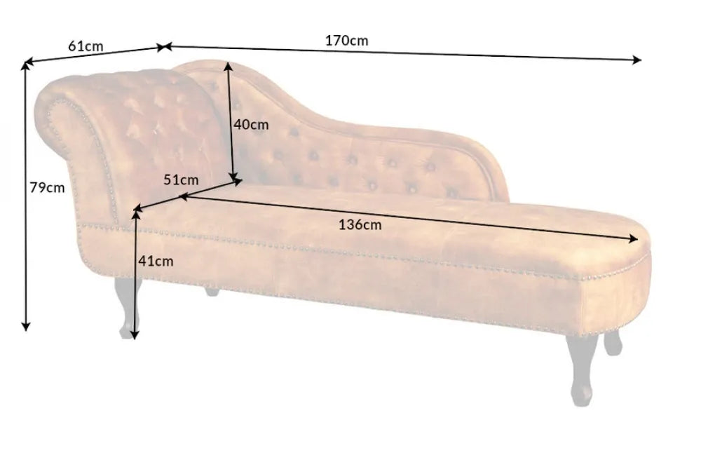 Sezlong tapitat cu Catifea Galben L170cm Chesterfield