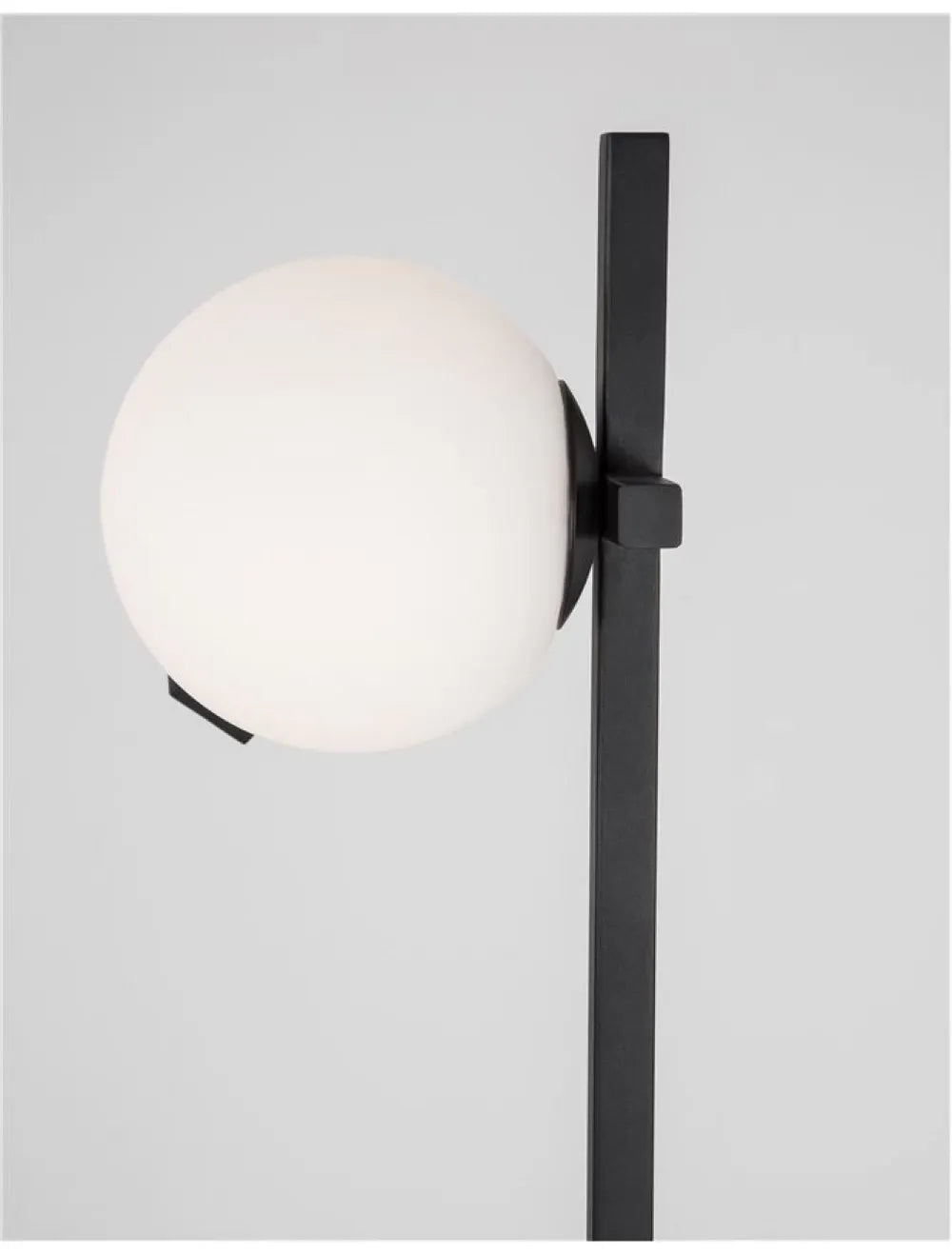 Lampa de podea structura din Metal Negru si abajur din Sticla Alb H150xL26.5cm IP20 9W 650lm 3200k JOLINE