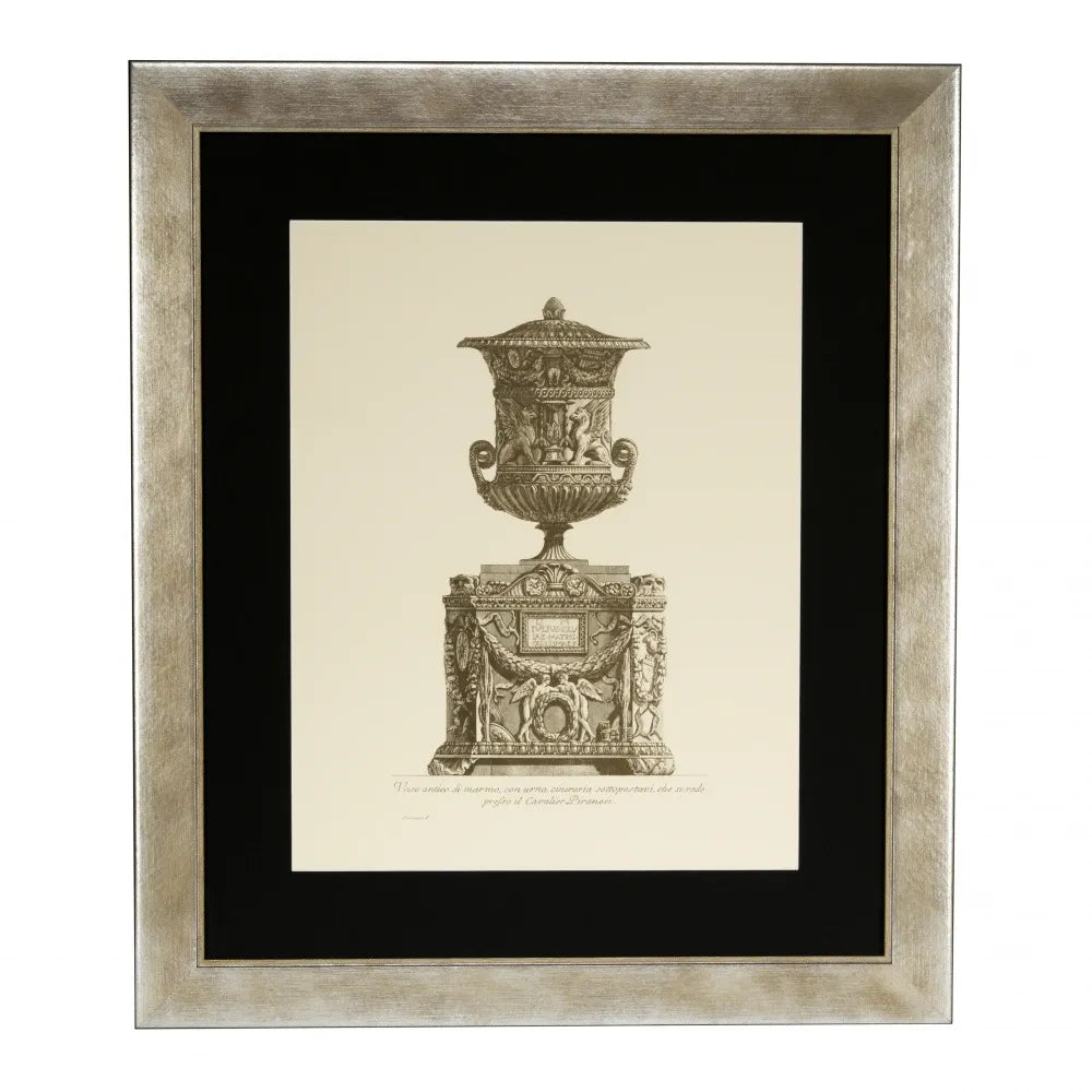 Set 4 tablouri print cu rama din Lemn Argintiu L59xH69cm Giovanni Battista Eichholtz