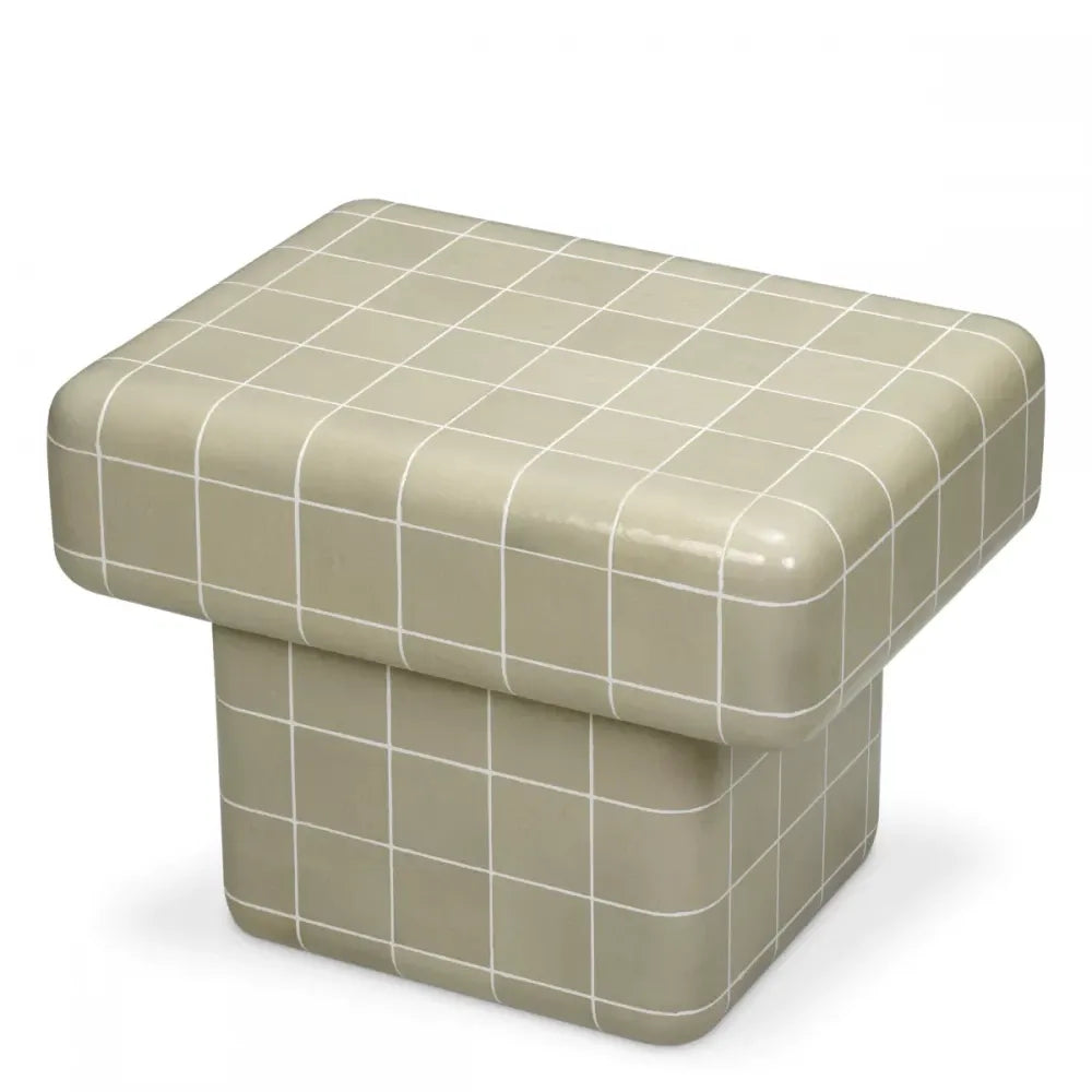 Masuta laterala de exterior din Beton armat cu fibra de sticla Gri H45.5xL60cm Mateo Eichholtz