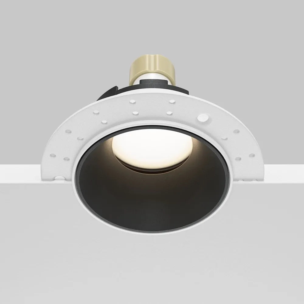 Spot incastrat rotund din Aluminiu Alb/Negru H4xD10cm IP 20 GU10 10W Share