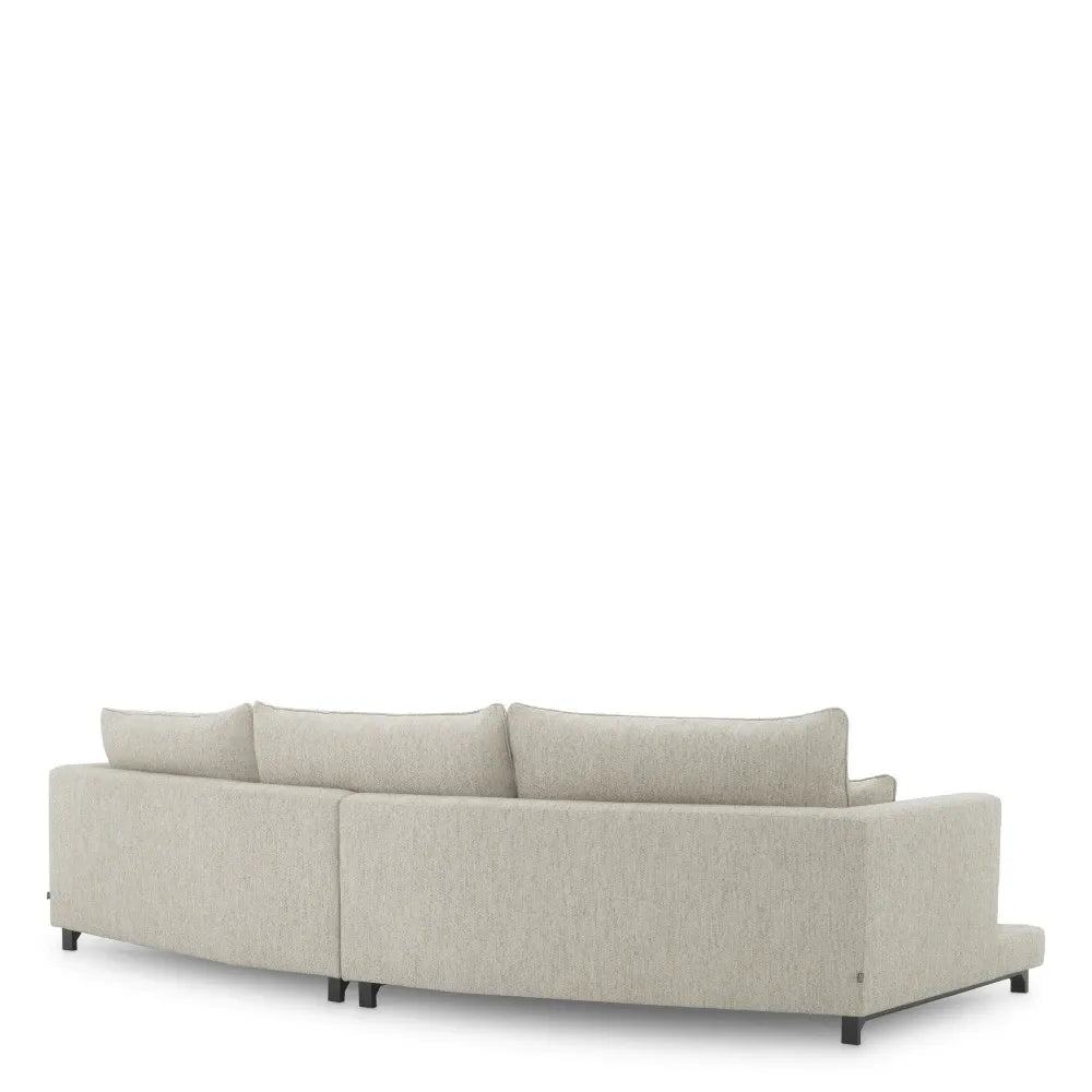 Canapea tapitat cu Stofa Splendor Gri deschis L320xA125xH65cm Savarana Eichholtz