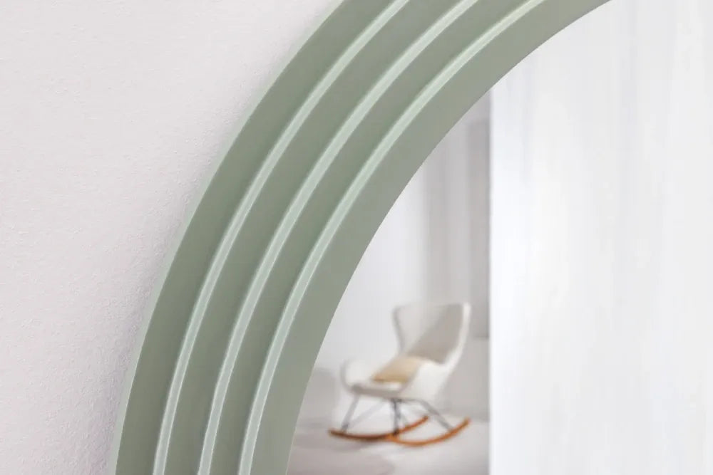 Oglinda cu rama din Poliuretan/MDF Verde H160xL80cm Wave
