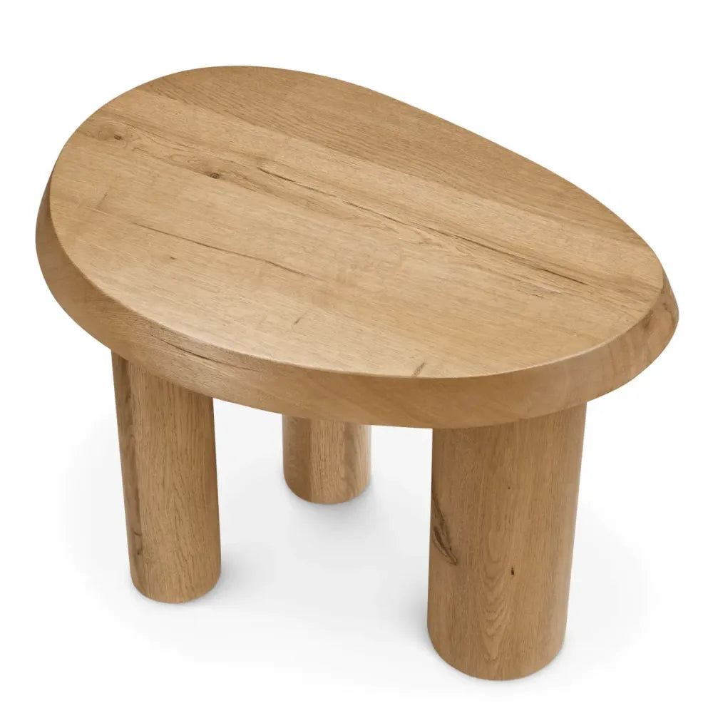 Masuta laterala Asimetrica din Lemn de stejar Maro L65xl45cm Prelude Eichholtz
