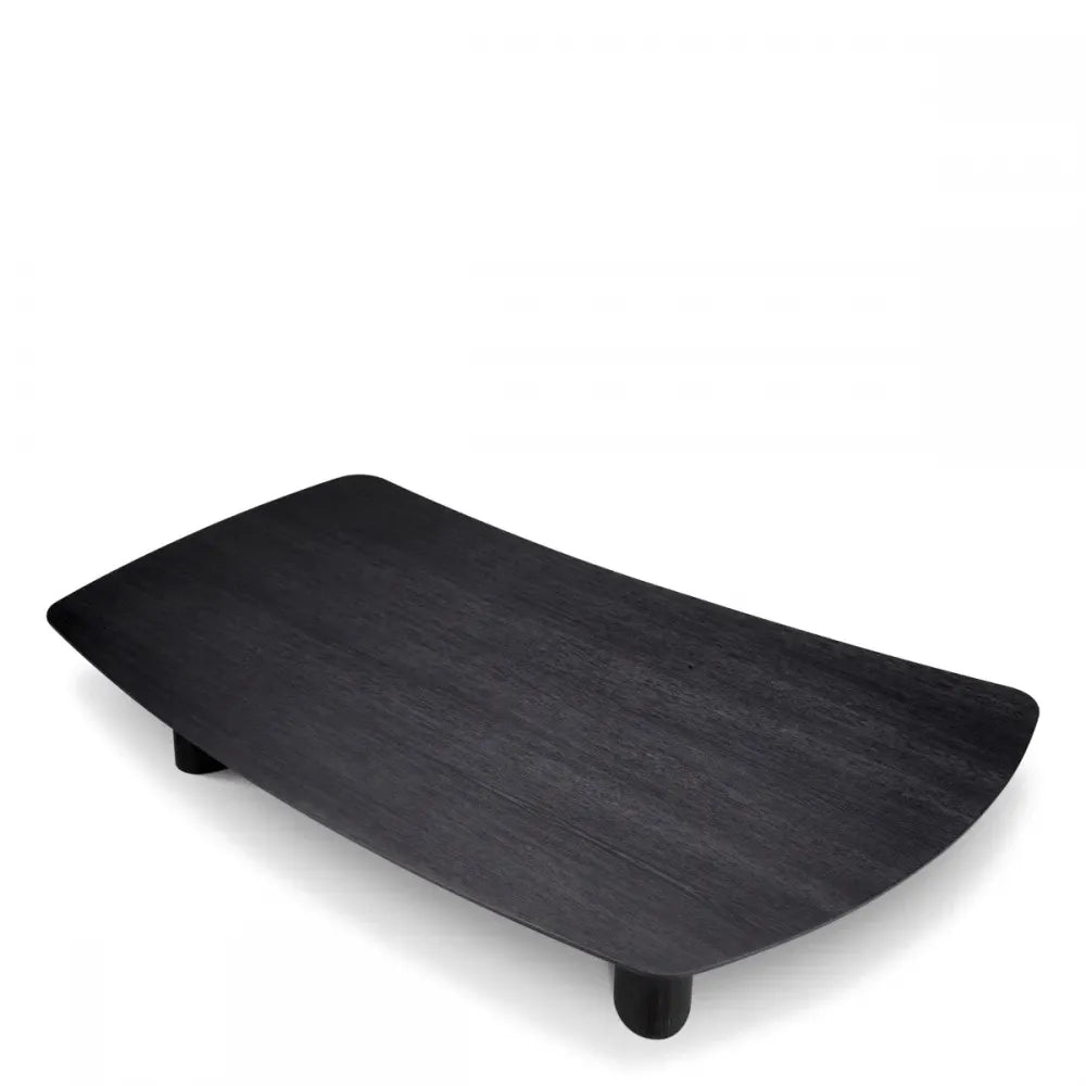 Masuta de cafea Asimetrica din Furnir de stejar Gri carbune L185xl120cm Bergman Eichholtz