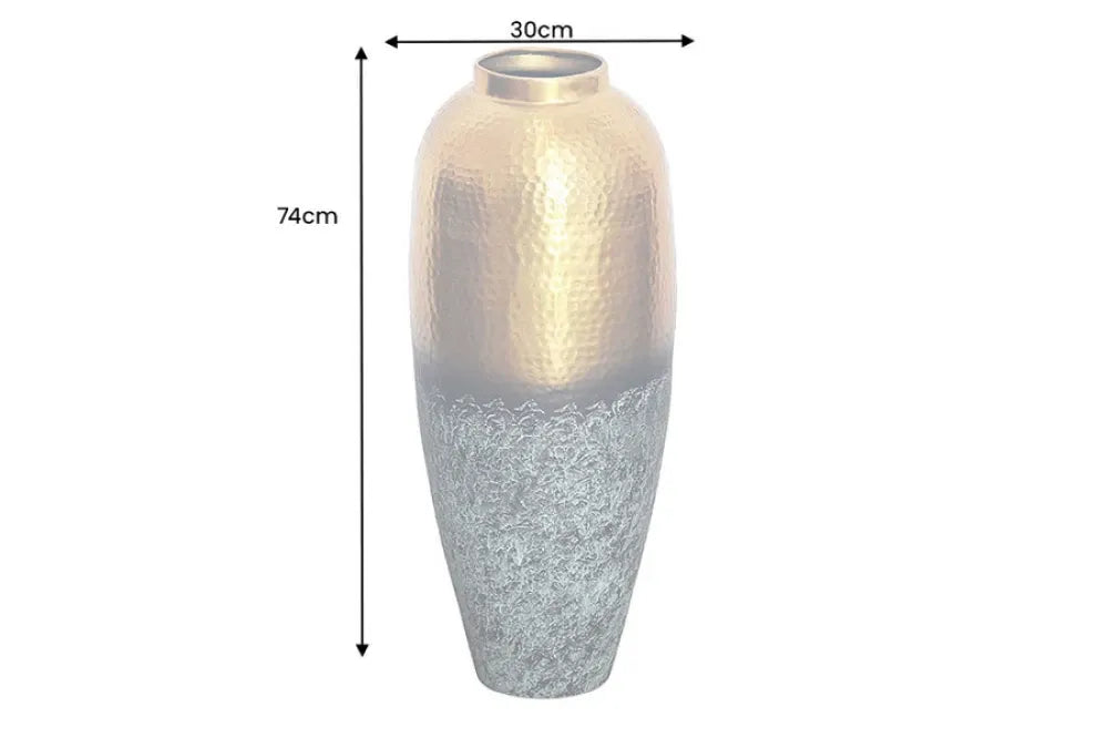 Vaza decorativa din Metal Auriu/Negru H74xD30cm Orient Xl