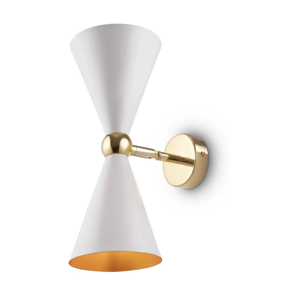 Aplica de perete din Metal Alb cu 2 becuri L18x32xH27cm Vesper
