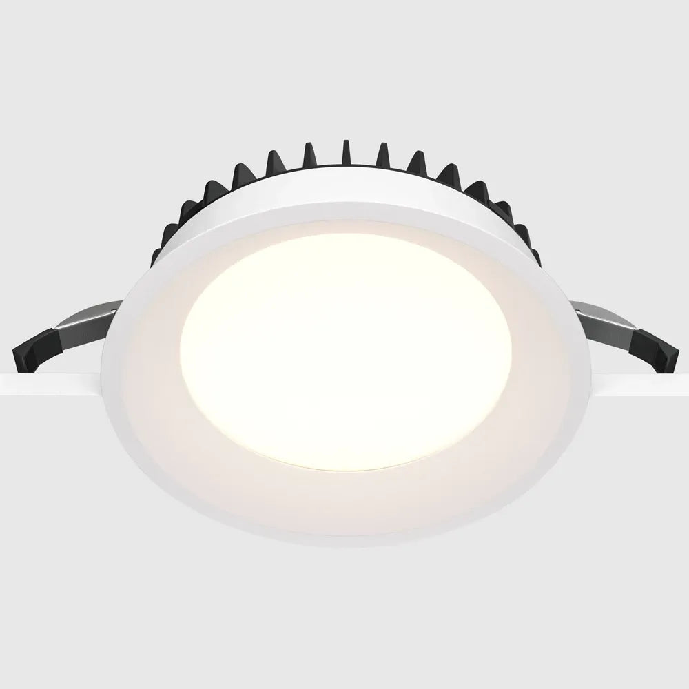 Spot incastrat rotund din Aluminiu Alb H6xD17.5cm IP 44 24W 1800lm 3000k Okno