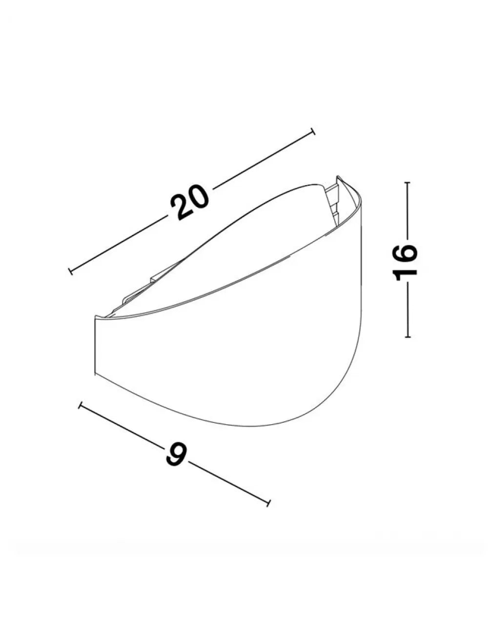 Aplica de perete structura din Metal Alb si abajur din Acrilic  H16xL20cm IP20 12W 673lm 3000k ASTRID