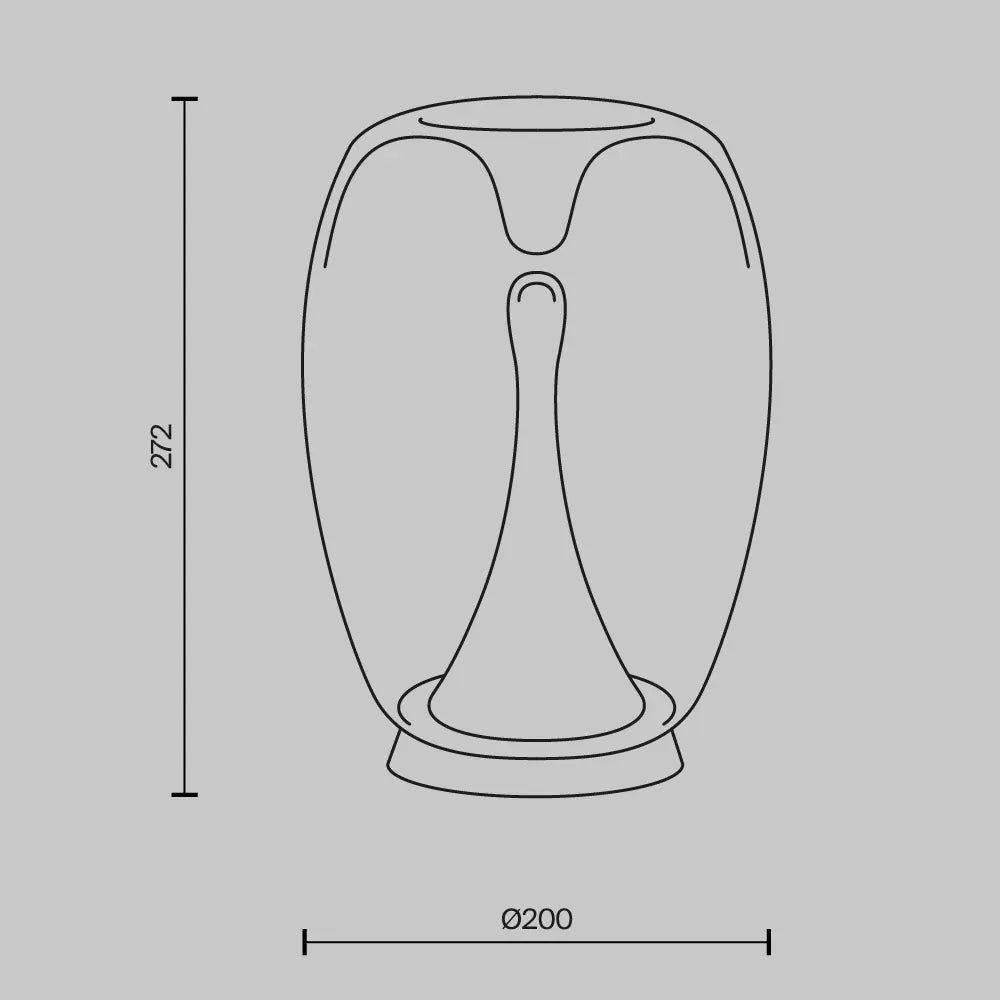 Veioza din Aluminiu Auriu si Sticla Fumuriu H27.2xD20cm Splash