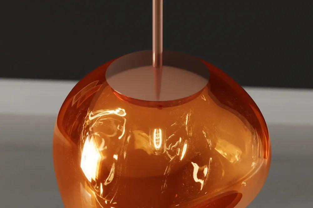 Pendul din Metal Cupru si Sticla Cupru D20xH150cm LIQUID DIAMOND