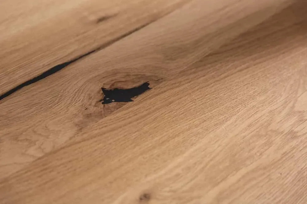 Masa din Lemn de stejar Maro si Metal Negru L240xH76cm Grand oak