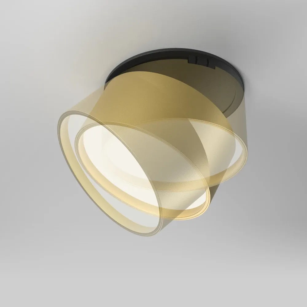 Spot incastrat din Aluminiu Negru/Auriu mat H6.6xD8.5cm 12W 620lm 2200-4000k Onda