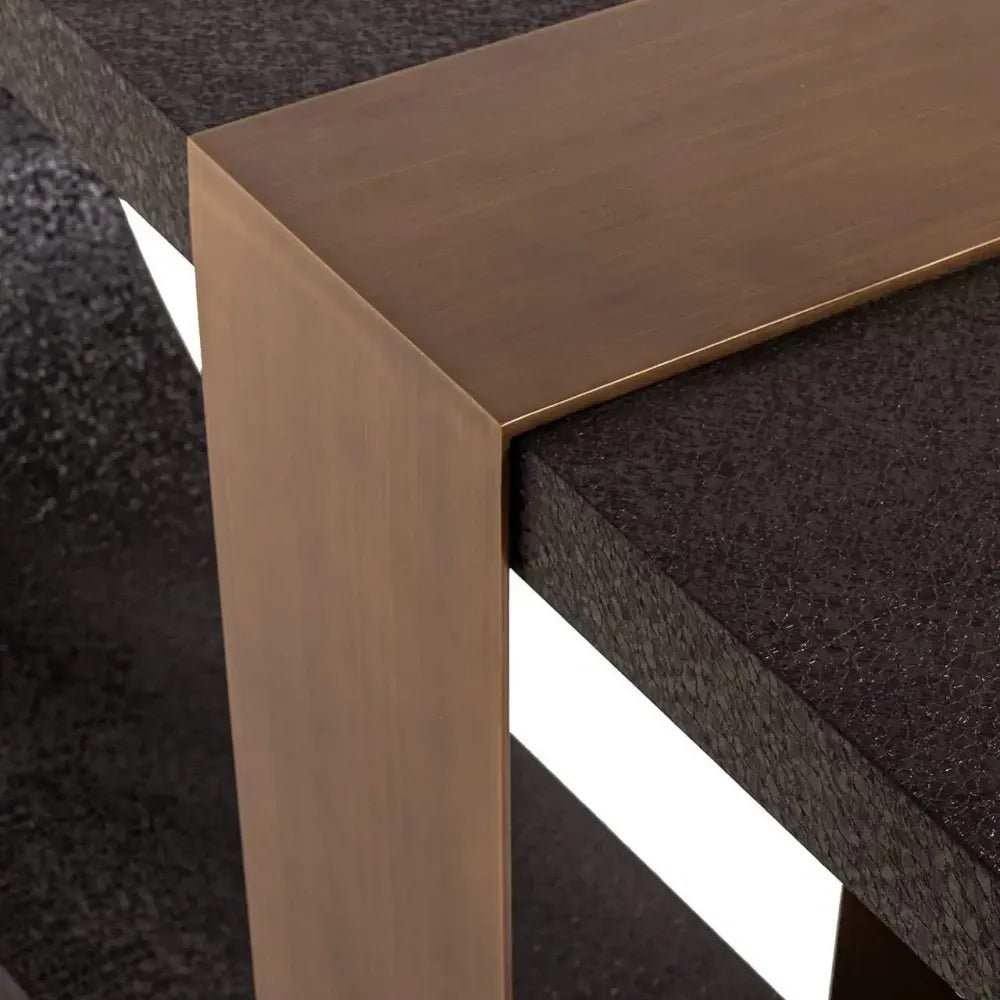 Consola din Metal Negru/Auriu H76xL150cm Bazel