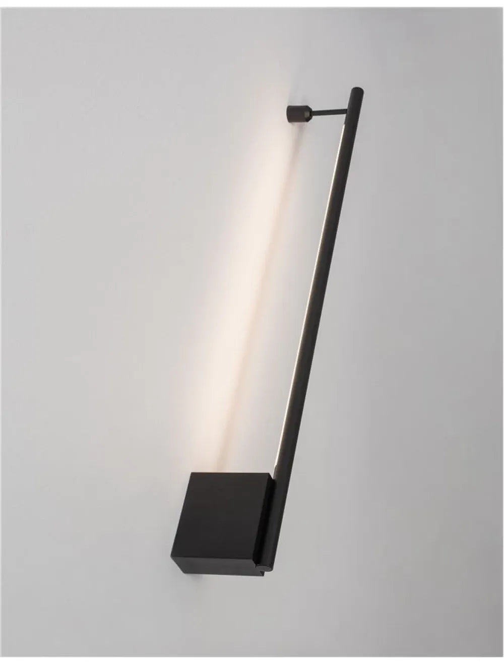 Aplica de perete din Aluminiu Negru H3.5xL60cm IP20 10W 366lm 3000k GROPIUS