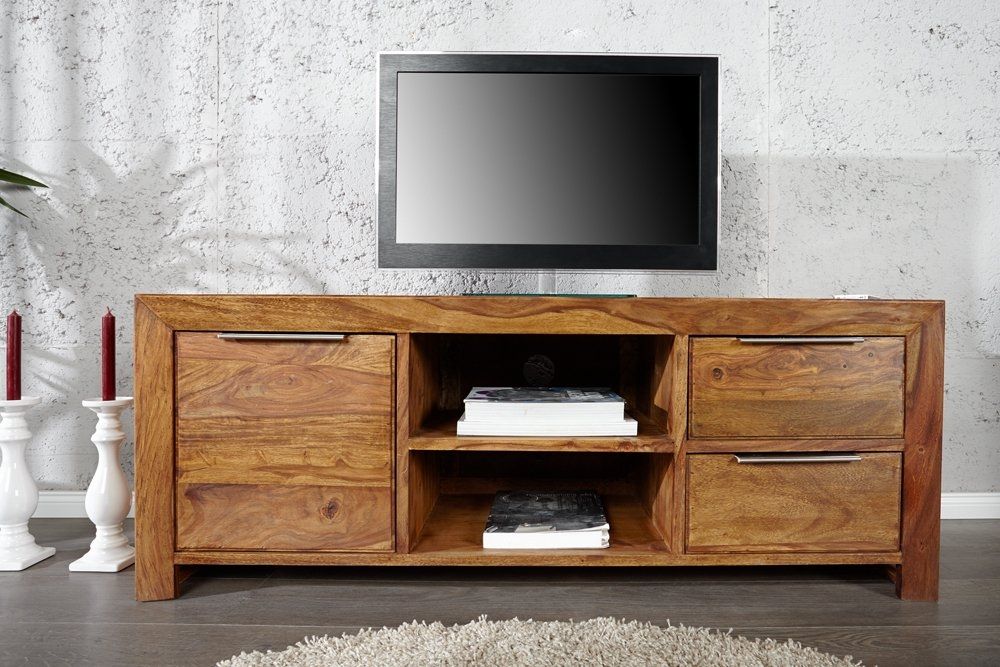 Comoda TV din Lemn masiv de palisandru Maro Lagos L135xH50cm