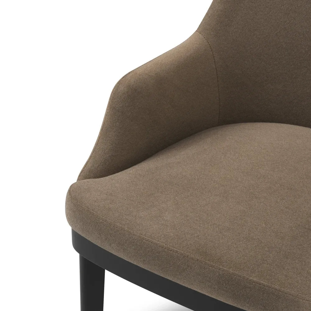 Scaun cu raft incorporat tapitat cu Stofa Maro L56xA62xH79cm Costa Eichholtz