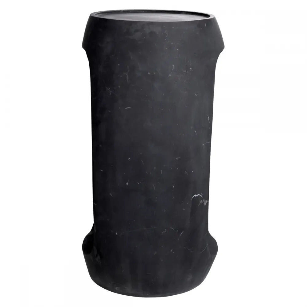 Masuta laterala Ovala din Marmura Negru L37xl29cm Clipper Eichholtz