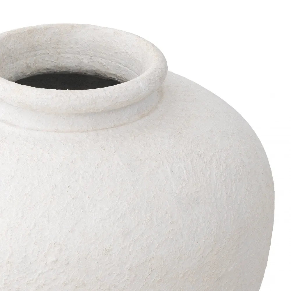 Vaza decorativa din Lut Alb D64cm Reine L Eichholtz