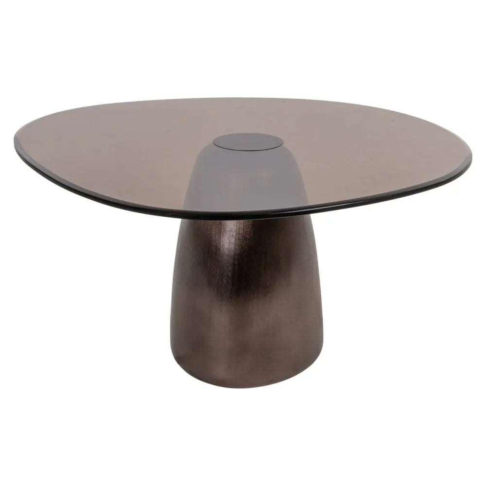Masuta de cafea din Aluminiu Bronz si Sticla L89.5xH41.5cm Hayden Richmond interiors
