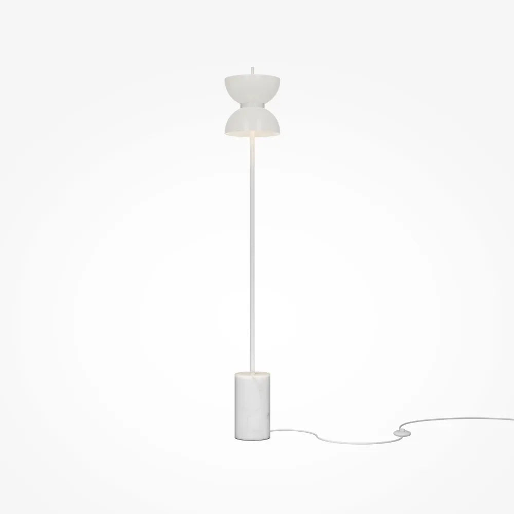 Lampa podea din Metal Alb si Sticla Alb H145xD22cm Kyoto