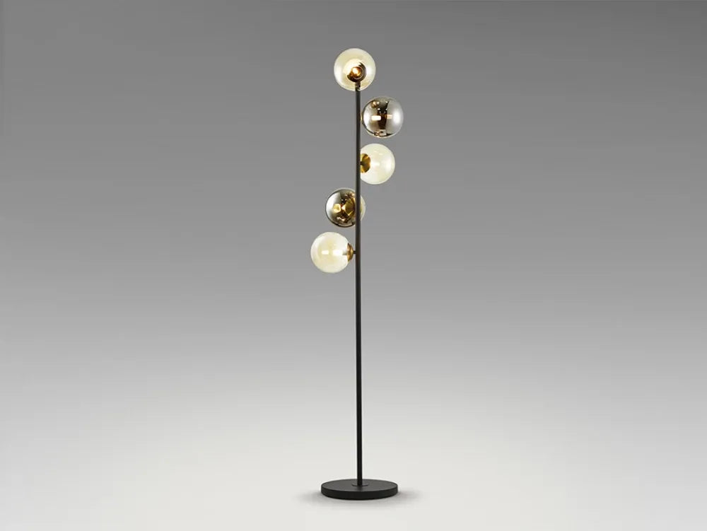 Lampa de podea din Metal Negru si Sticla Multicolor H159xD34cm Inoa