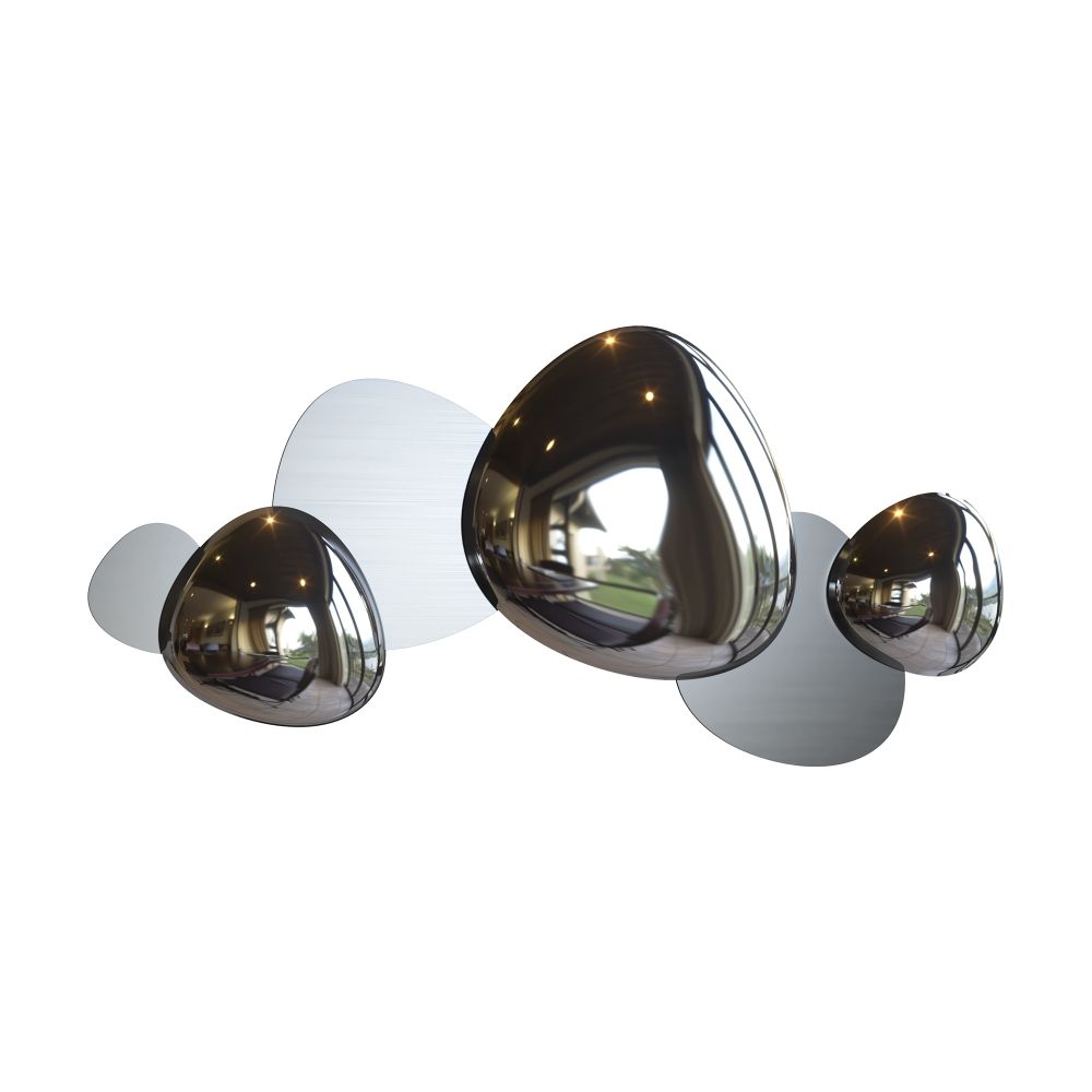 Aplica de perete Otel inoxidabil Argintiu L8xH37cm Jack-stone