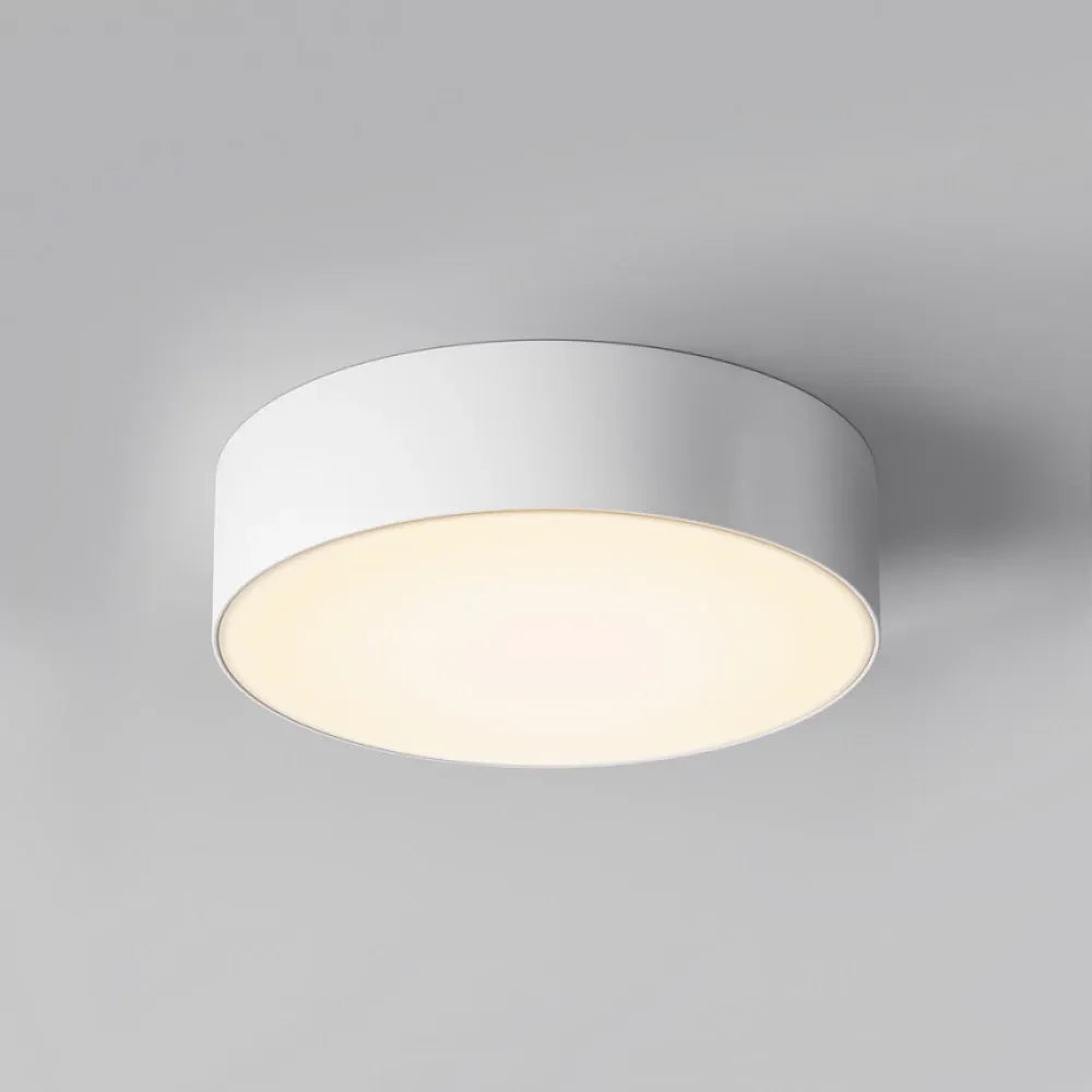 Plafoniera Rotunda din Platic si Aluminiu Alb D22xH6cm 30W 3000k IP65 Zon