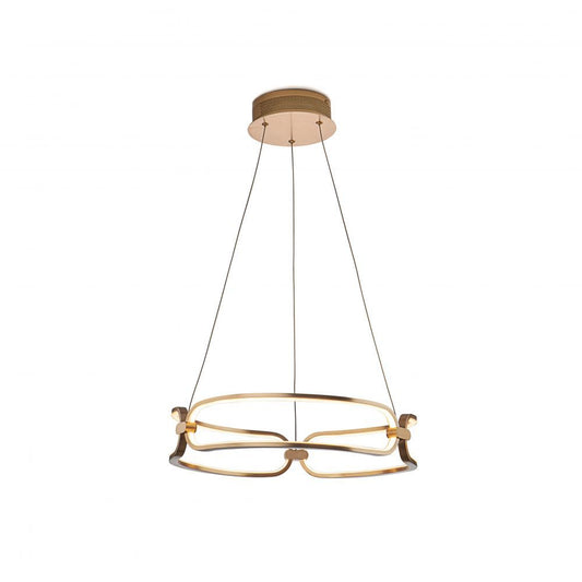 Lustra rotunda cu inaltime reglabila din Aluminiu Rose Gold cu LED D47xH120cm Colette