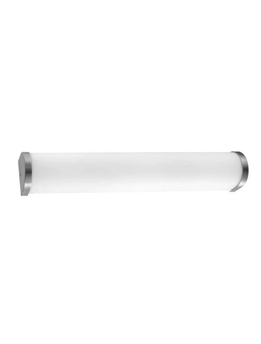 Aplica de perete structura din Metal Argintiu si abajur din Sticla Alb H8xL50cm IP44 POLO