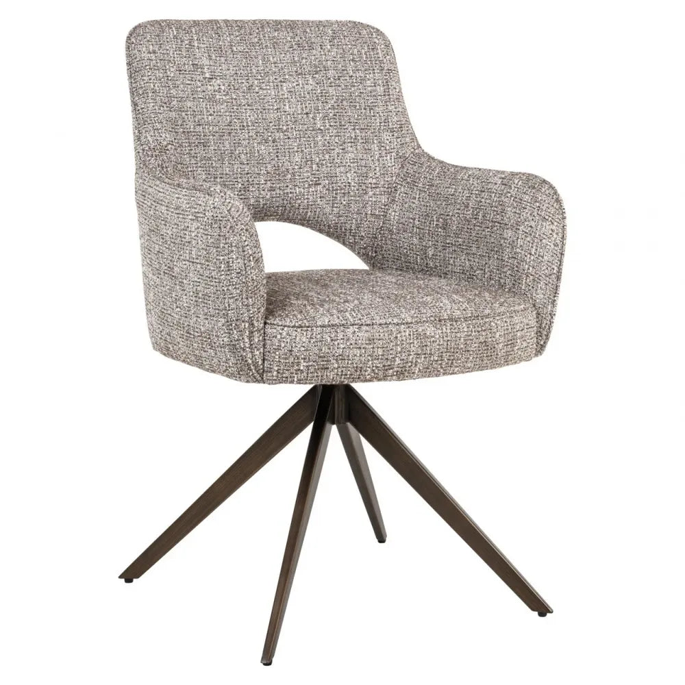 Scaun rotativ din Stofa Maro si Metal Alama L59xH90cm Ginerva  Richmond interiors