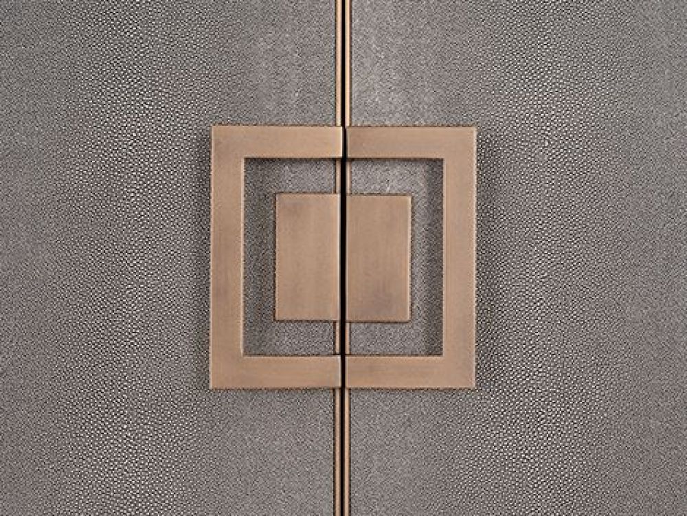 Bar din piele ecologica si Lemn masiv de stejar Bej/Negru Bloomingville L97xH182cm Richmond Interiors